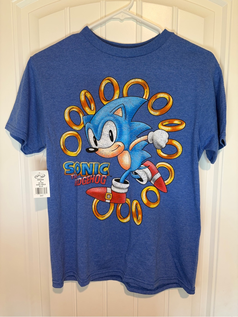Sonic the Hedgehog Boys' Blue Graphic Short Sleeve Tee